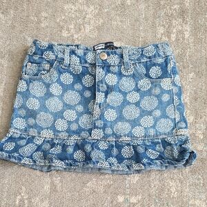 Levi's Blue Mini Skirt with White Pattern